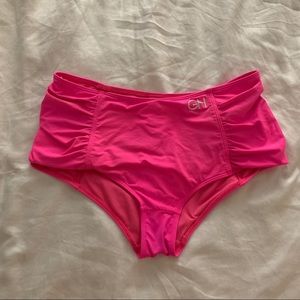 Gilly Hicks High waisted bikini bottoms ruched